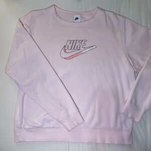 Nike Women's Light Pink Logo Sweatshirt